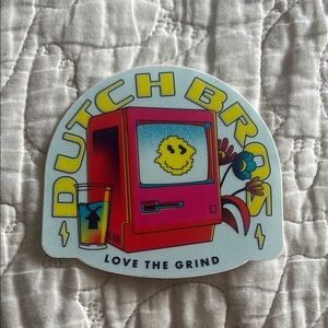 Dutch Bros Sticker with Retro Design